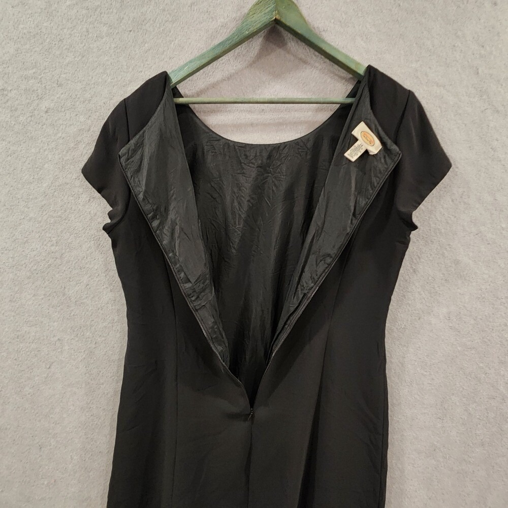 Vintage Y2K Talbots Midi Dress Black Career LBD Little Black Dress 14 Lined - Picture 6 of 12